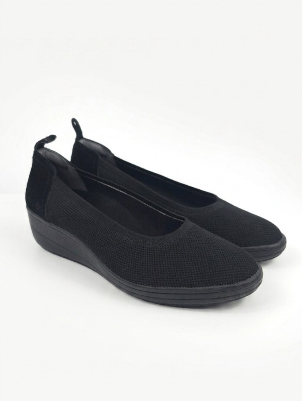 Vionic Jacey Black Slip-on Wedge Women's Shoes Size 9.5